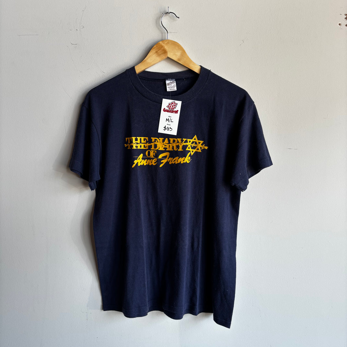 Vintage 80s diary of Anne Frank the playmakers t-shirt
